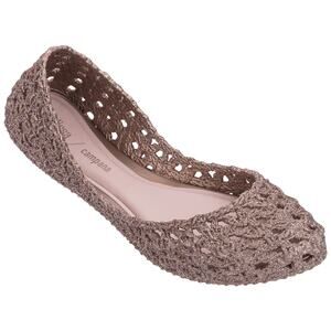 Melissa Campana Crochet Pink Glitter Shoes - Girls Size 3